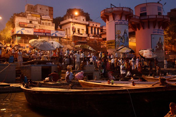 Before Sunrise on Ganges River Varanasi India