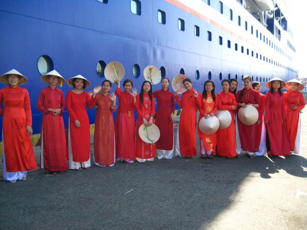 Vietnamese Women Greeting SAS Ho Chi Minh City