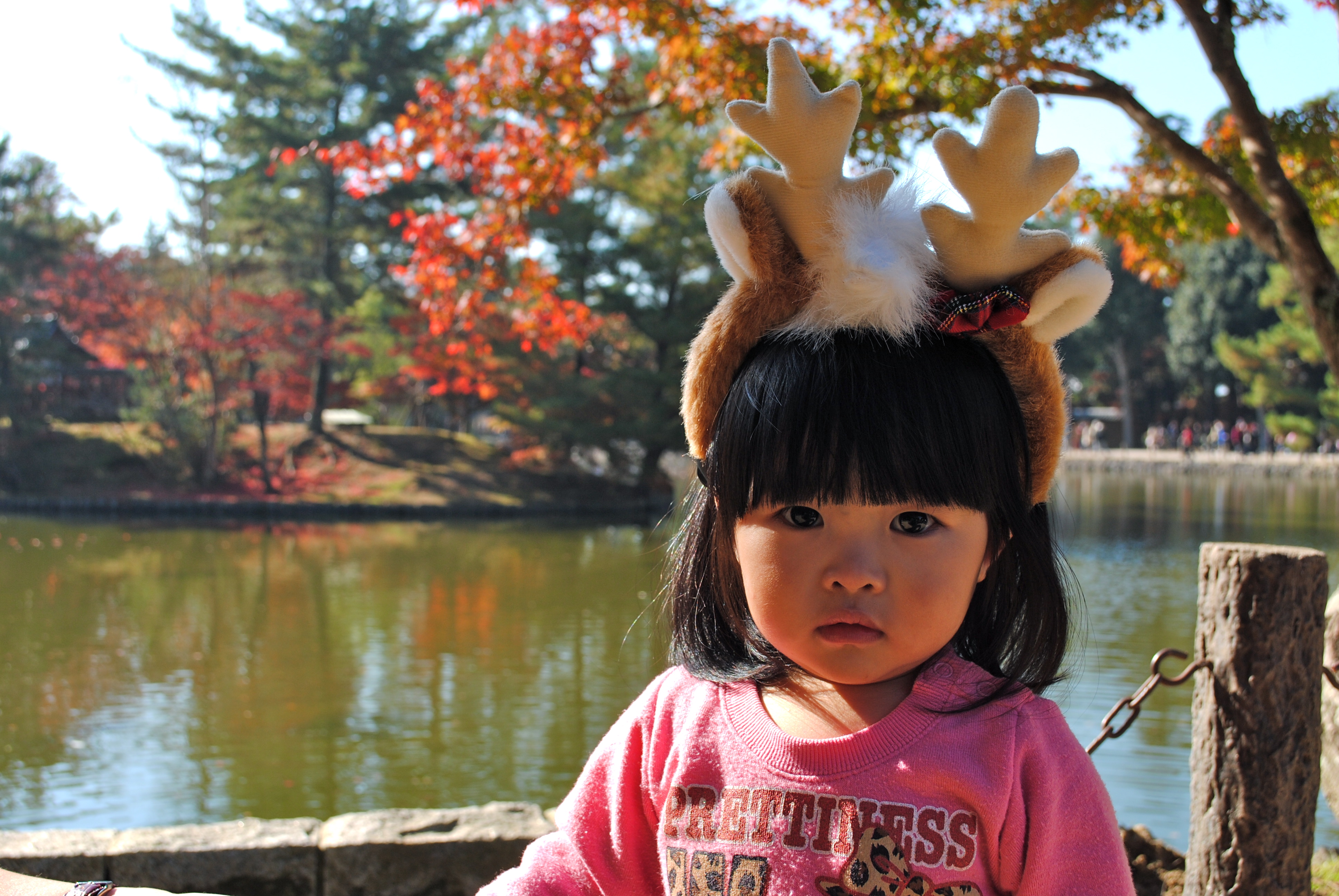 Child Wearing Deer Headband Nara, Japan