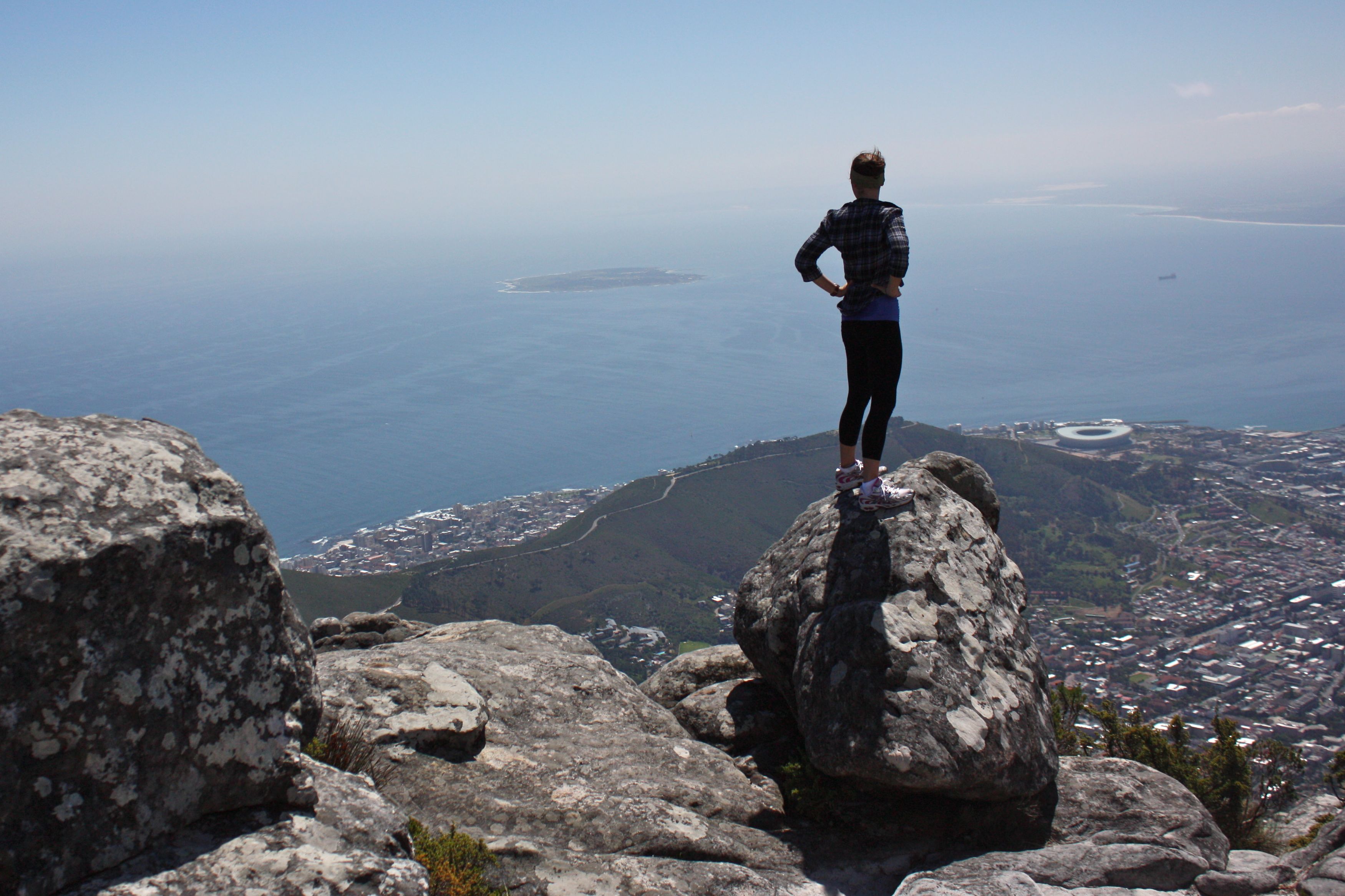Woman Overlooking Cape Town South Africa