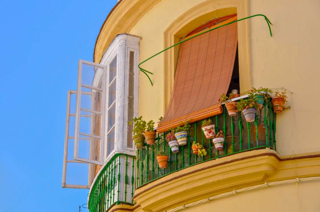 Colorful Street Scenery in Granada Spain